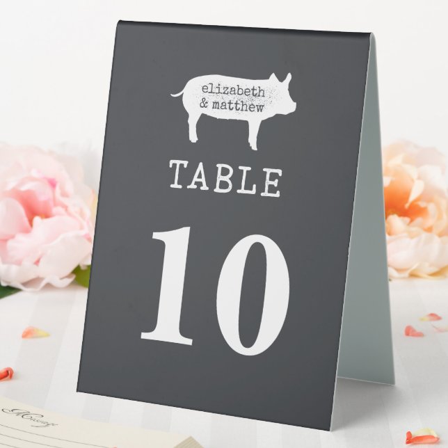 Plaque De Table Simple moderne Rustique Pays Mariage Ferme (In SItu (Mariage))