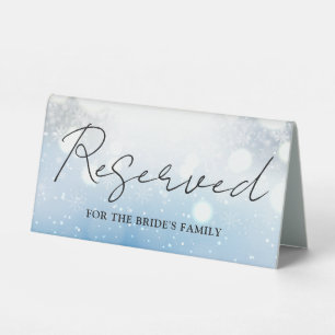 Plaque De Table Snowflakes Script réservé en hiver