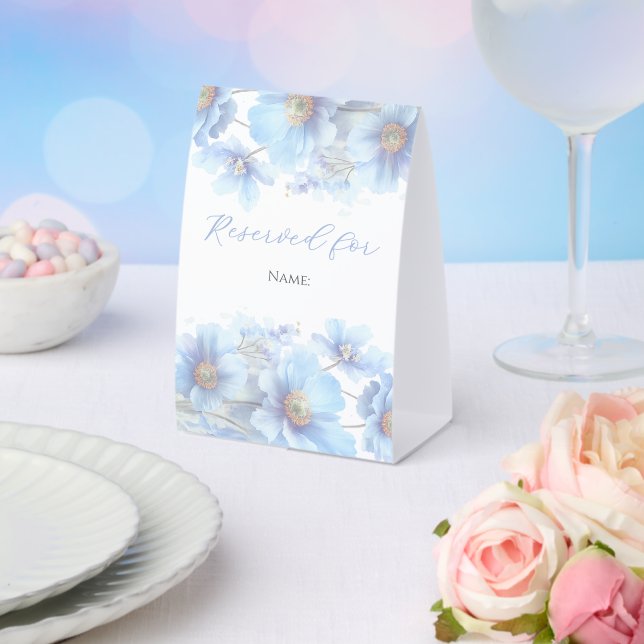 Plaque De Table Soft Blue Himalayan Poppy Flower Garden Wedding  (Insitu (mariage))