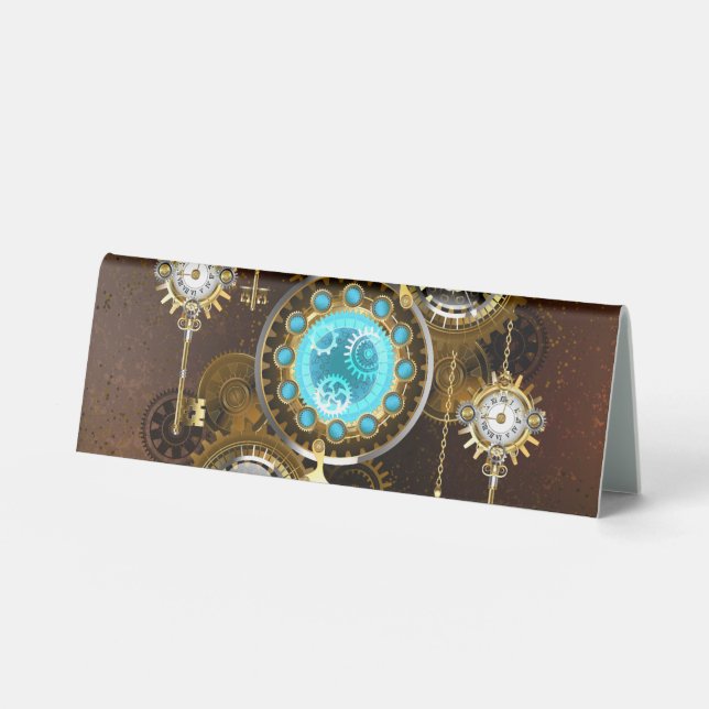 Plaque De Table Steampunk Rusty Background (Recto)