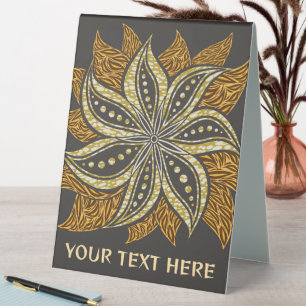 Plaque De Table Style Batik Floral Abstrait africain