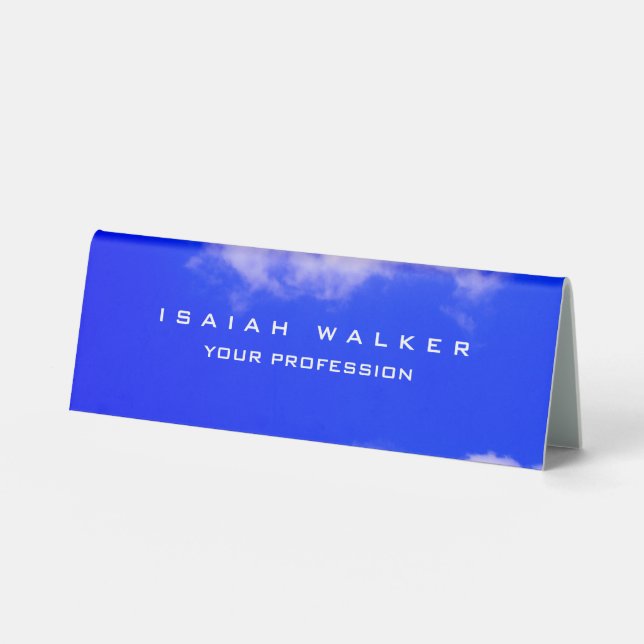 Plaque De Table Style élégant classique Plaine unique Ciel bleu sp (Recto)