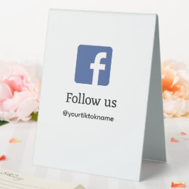 Plaque De Table suivez-nous facebook nom d'utilisateur médias soci