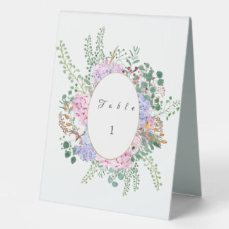 Plaque De Table Support de table mariage Hydrangea 2