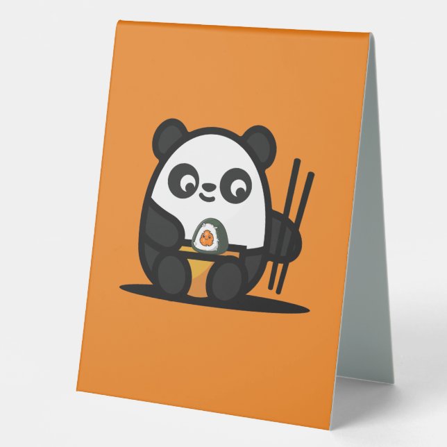 Plaque De Table Sushi Panda (Recto)