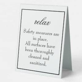 Plaque De Table Symbole classique simple blanc nettoyant