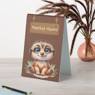 Plaque De Table Symbole de la table Meerkat
