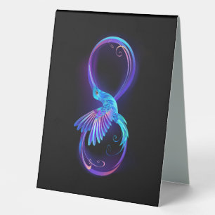 Plaque De Table Symbole de Neon Infinity par Glowing Hummingbird