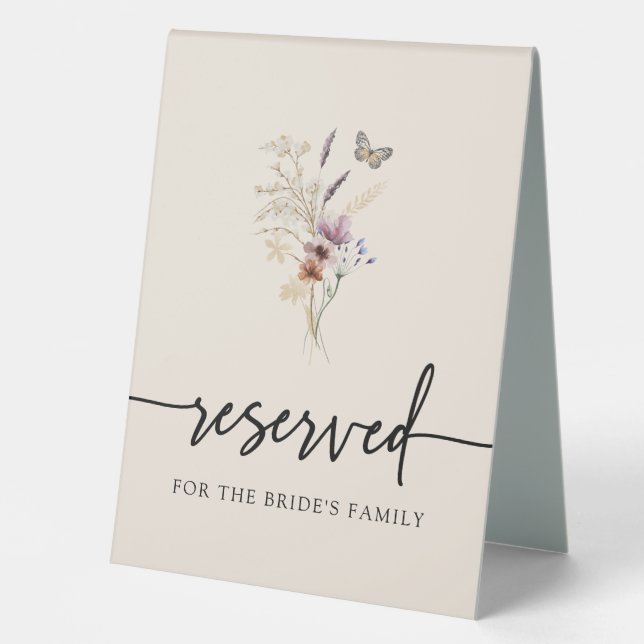 Plaque De Table Symbole réservé Boho (Recto)