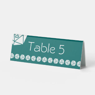 Plaque De Table Table chic dans la tente de table Turquoise