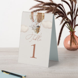 Plaque De Table Table numéro de table en forme de ballon éléphant 