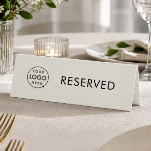 Plaque De Table Table réservée Logo Restaurant Réservation Grey