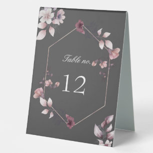 Plaque De Table tableau mariage floral de chute lunaire 