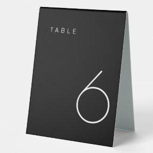 Plaque De Table Tableau minimaliste moderne noir et blanc Numéro 1