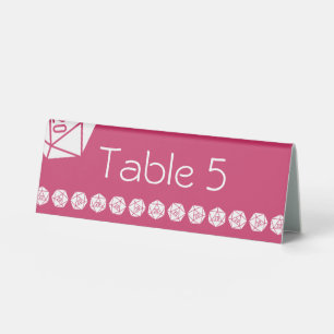 Plaque De Table Tabletop Chic en framboise - Présentoir de table