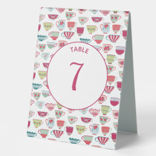 Plaque De Table Tasses à thé Moderne Vintage