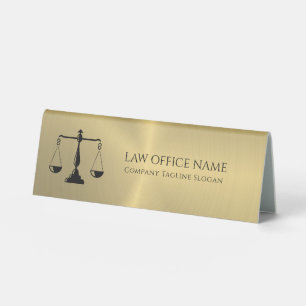 Plaque De Table Tente de table de l'échelle de la justice pour l'o