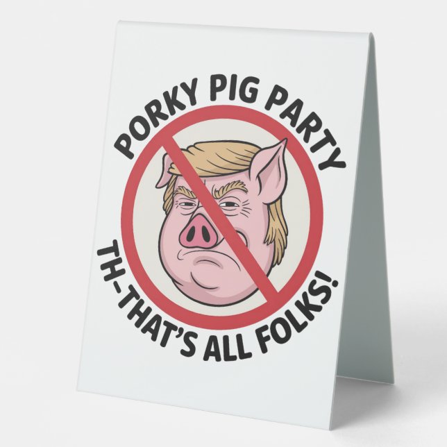 Plaque De Table The Final Snort: Ending the Political Monopoly (Recto)