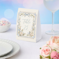 Timbre Vintage Français Bleu Élégant Mariage 