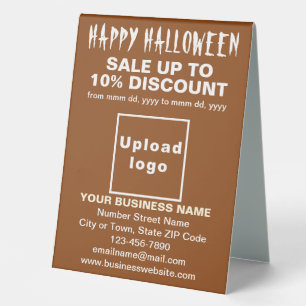 Plaque De Table Vente d'Halloween d'affaires sur panneau de table