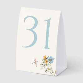 Plaque De Table Whimsical Wildflower Meadow Wedding Table Number