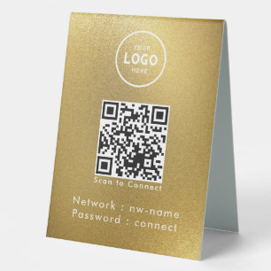 Plaque De Table WiFi Network Scan QR Code pour connecter Internet