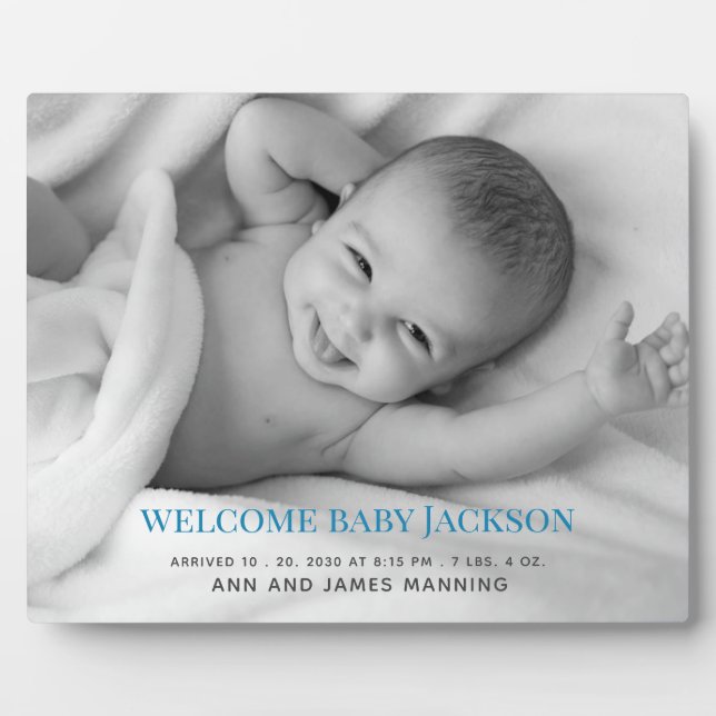 Plaque de tablette de photo de bébé personnalisée  (Devant)