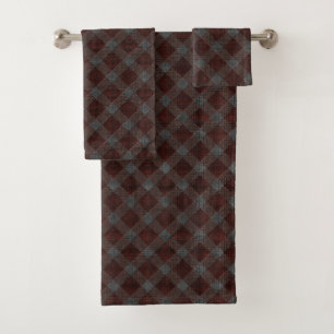 Plaque de tartan croisé de Marrom avec léger relie