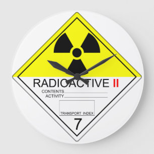 Plaque de transport radioactive Chat 2 Horloge
