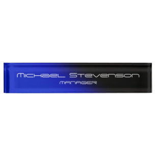 Plaque de travail moderne Blue Black Professional