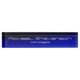 Plaque de travail moderne Blue Black Professional