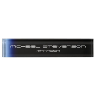 Plaque de travail moderne Blue Black Professional