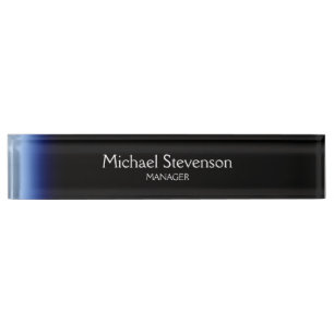Plaque de travail moderne Blue Black Professional