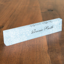 Plaque d'identification bleue