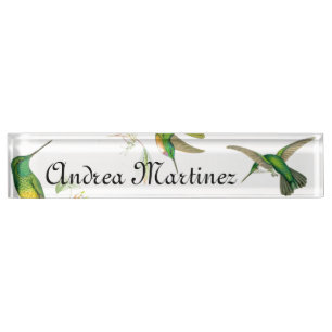 Plaque d'identification de colibris