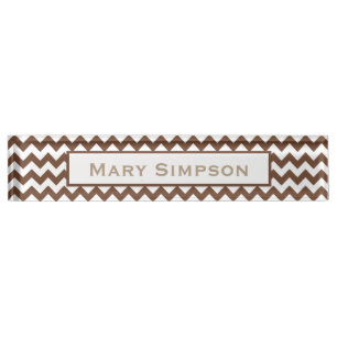 Plaque d'identification d'impression Brown et