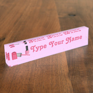 Plaque d'identification personnalisable de vernis