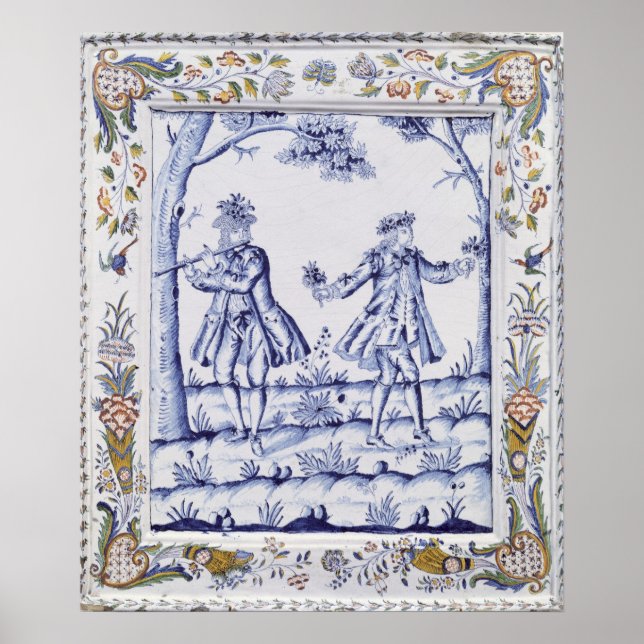 Plaque, die eine Szene aus "The Magic Flute" darst Poster (Vorne)