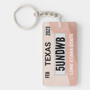 plaque d'immatriculation en pierre porte - clé