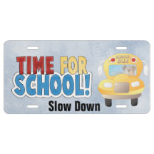 Plaque d'immatriculation #School Aluminium