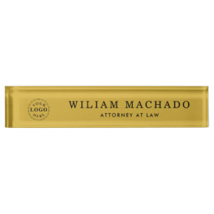 Plaque d'or métallique personnalisée pour avocats