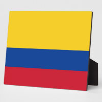 Plaque drapeau colombienne