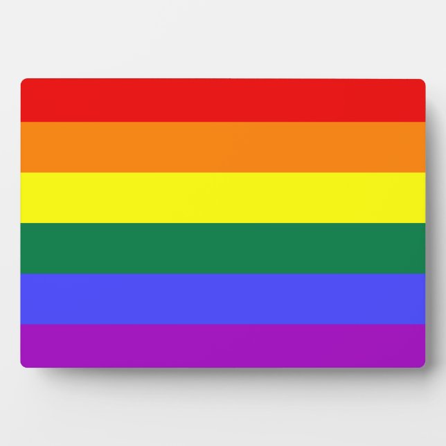 Plaque drapeau de la Fierté arc-en-ciel (Devant)