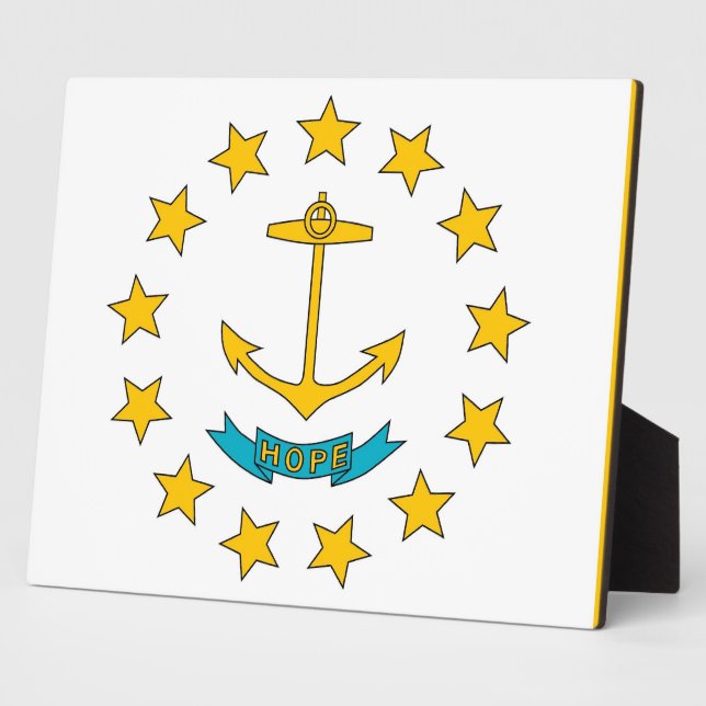Plaque drapeau de l'État de Rhode Island (Côté)
