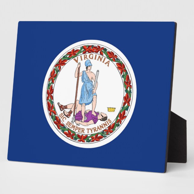 Plaque drapeau de l'État de Virginie (Côté)