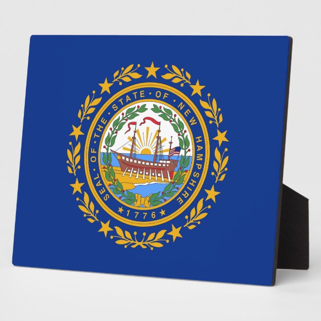 Plaque drapeau de l'État du New Hampshire (Côté)