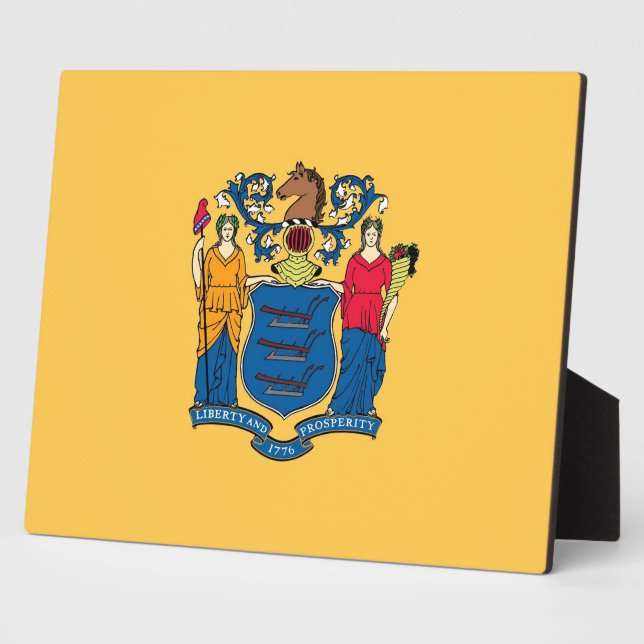 Plaque du drapeau de l'État du New Jersey (Côté)