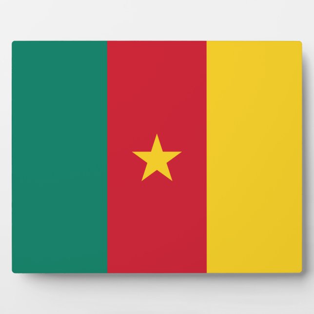 Plaque du drapeau du Cameroun (Devant)