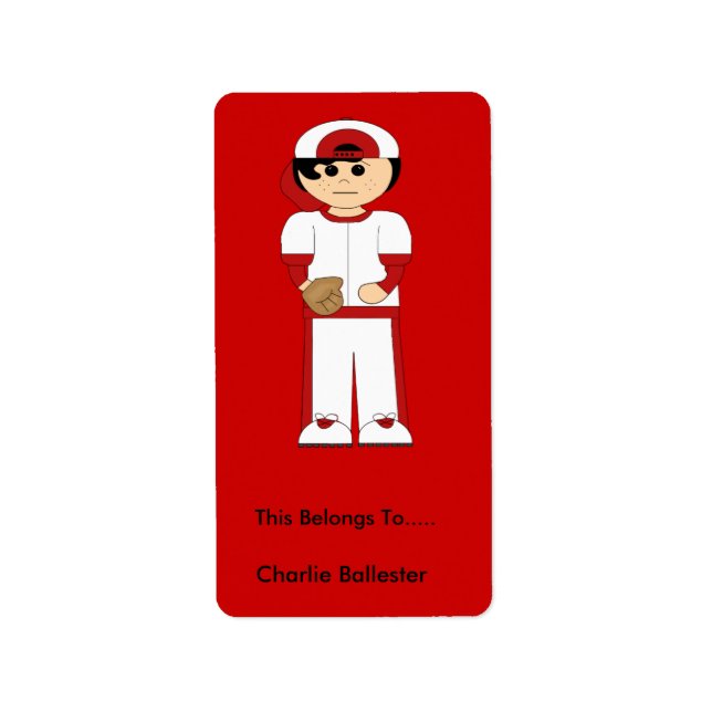 Plaque Étiquette Enfants Stickers Boy Sports (Devant)