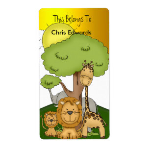 Plaque Étiquettes École Ados Enfants Jungle 2